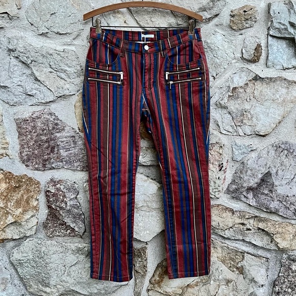 Weworewhat stripe low rise cropped jeans size 6/28 - Picture 7 of 8